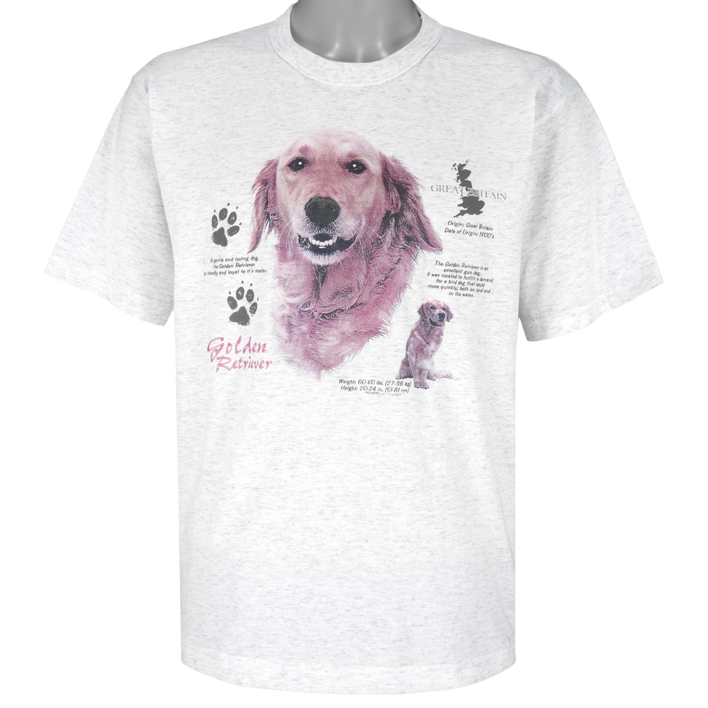Vintage (Oneita) - Golden Retriever Single Stitch T-Shirt 1990 Large Vintage Retro