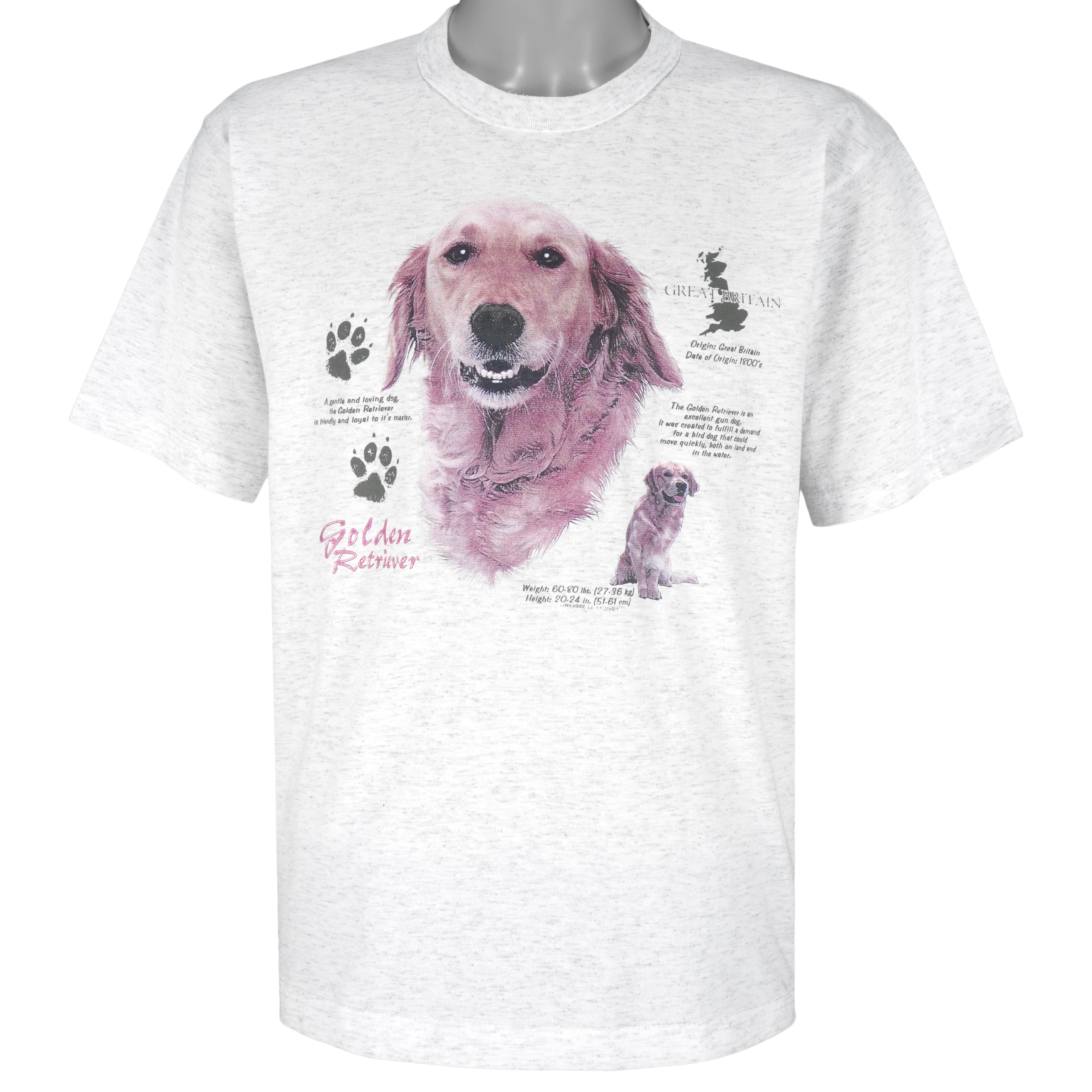 Vintage (Oneita) - Golden Retriever Single Stitch T-Shirt 1990 Large Vintage Retro