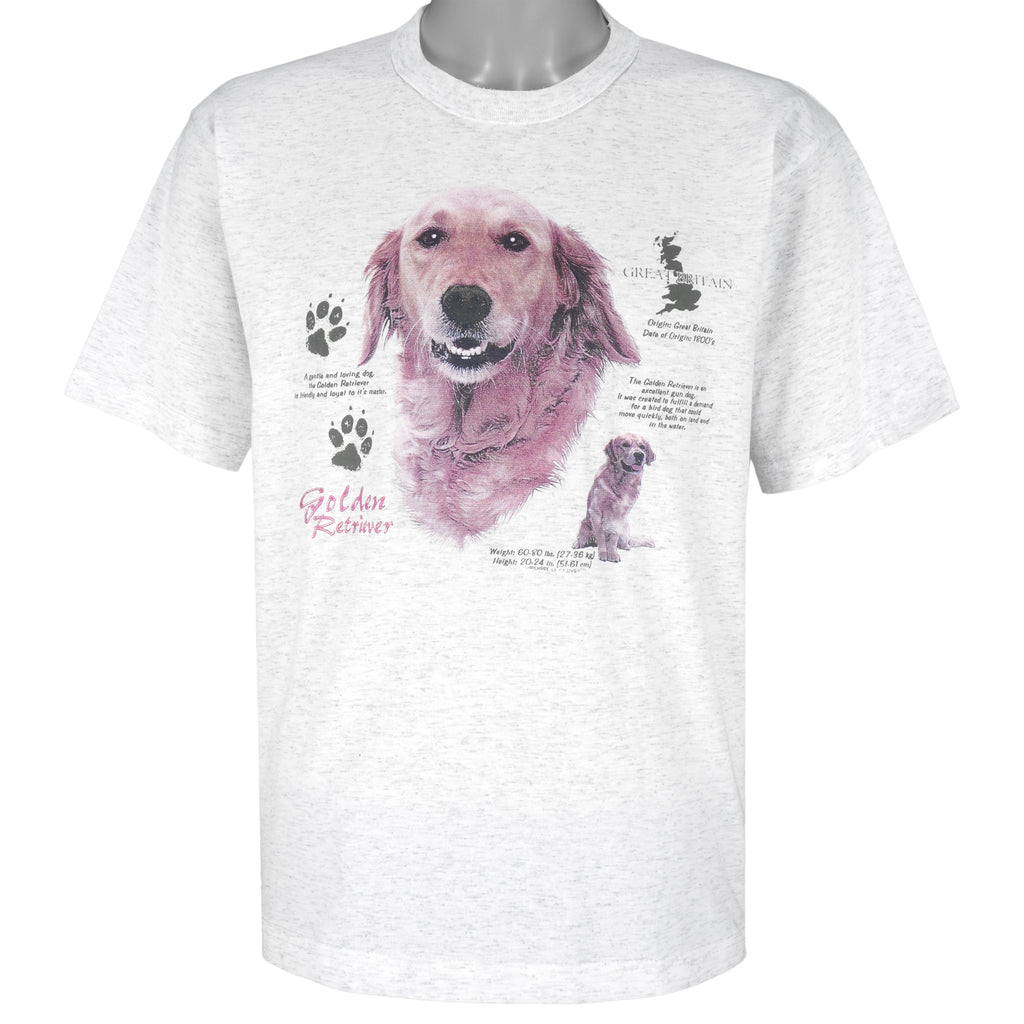 Vintage (Oneita) - Golden Retriever Single Stitch T-Shirt 1990 Large Vintage Retro