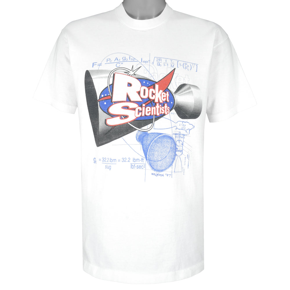 Vintage - Rockets Scientist Single Stitch T-Shirt 1990s Large Vintage Retro