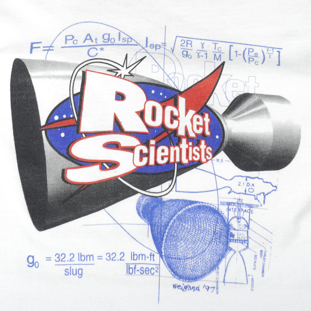 Vintage - Rockets Scientist Single Stitch T-Shirt 1990s Large Vintage Retro