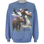 Vintage (Gildan) - Alaska Wildlife Crew Neck Sweatshirt 2000s X-Large