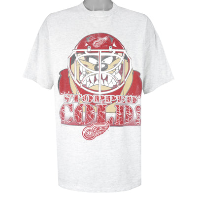 NHL (CSA) - Detroit Red Wings X Taz Single Stitch T-Shirt 1996 X-Large