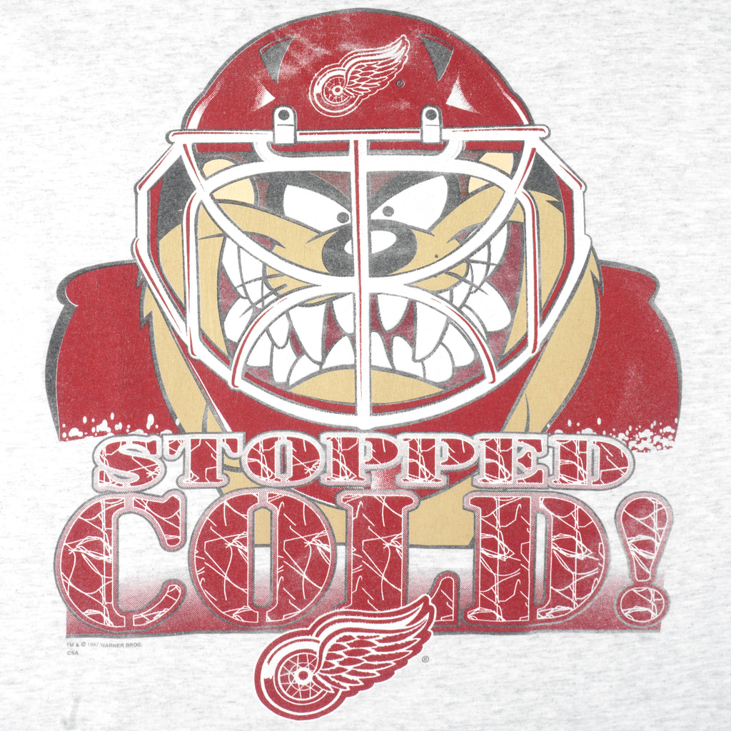 NHL (CSA) - Red Wings X Taz Single Stitch T-Shirt 1996 X-Large Vintage Retro Hockey