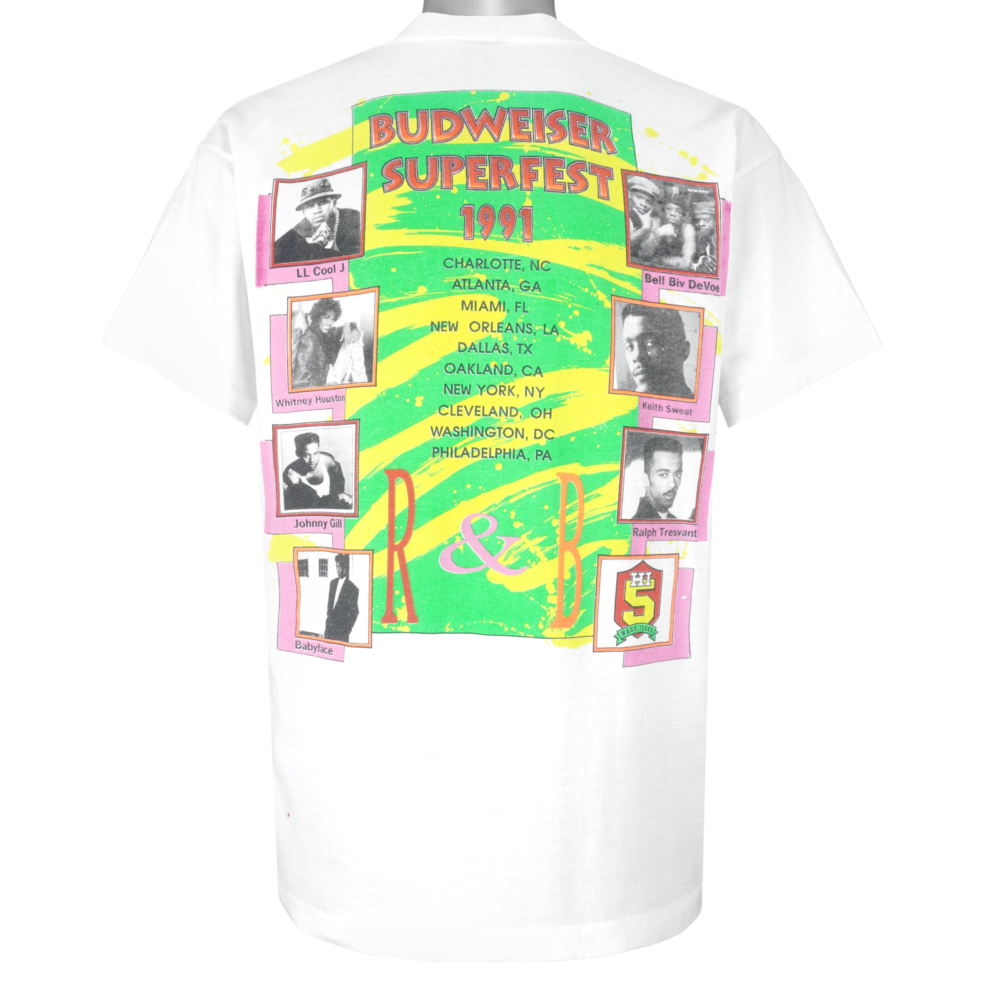Vintage - Budweiser Superfest R&B Single Stitch T-Shirt 1991 X-Large Vintage Retro