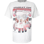 NHL (Try) - Detroit Red Wings Stanley Cup Champions T-Shirt 1997 Large Vintage Retro Hockey