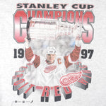 NHL (Try) - Detroit Red Wings Stanley Cup Champions T-Shirt 1997 Large Vintage Retro Hockey