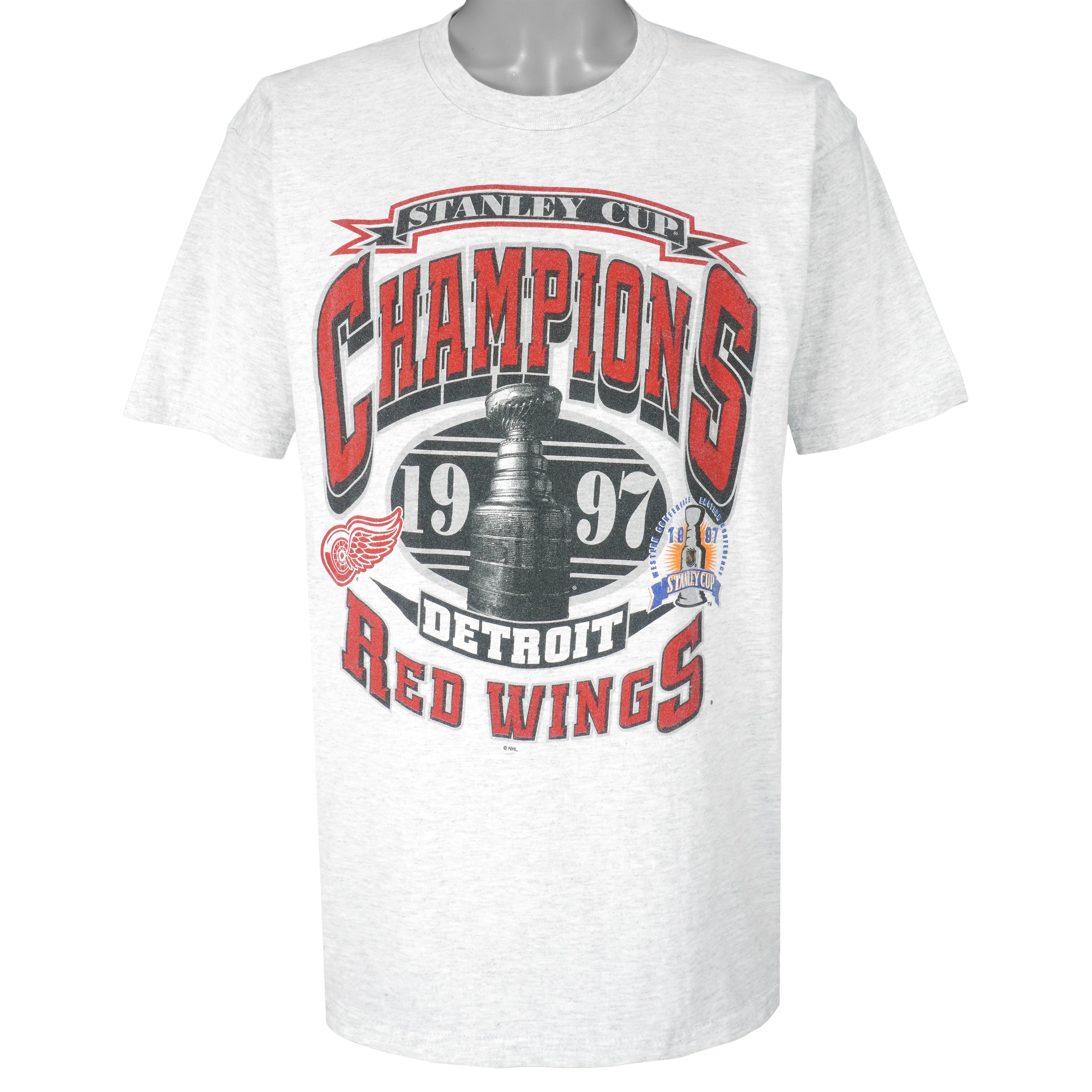 NHL (Gildan) - Detroit Red Wings Stanley Cup Champions T-Shirt 1997 X-Large Vintage Retro Hockey