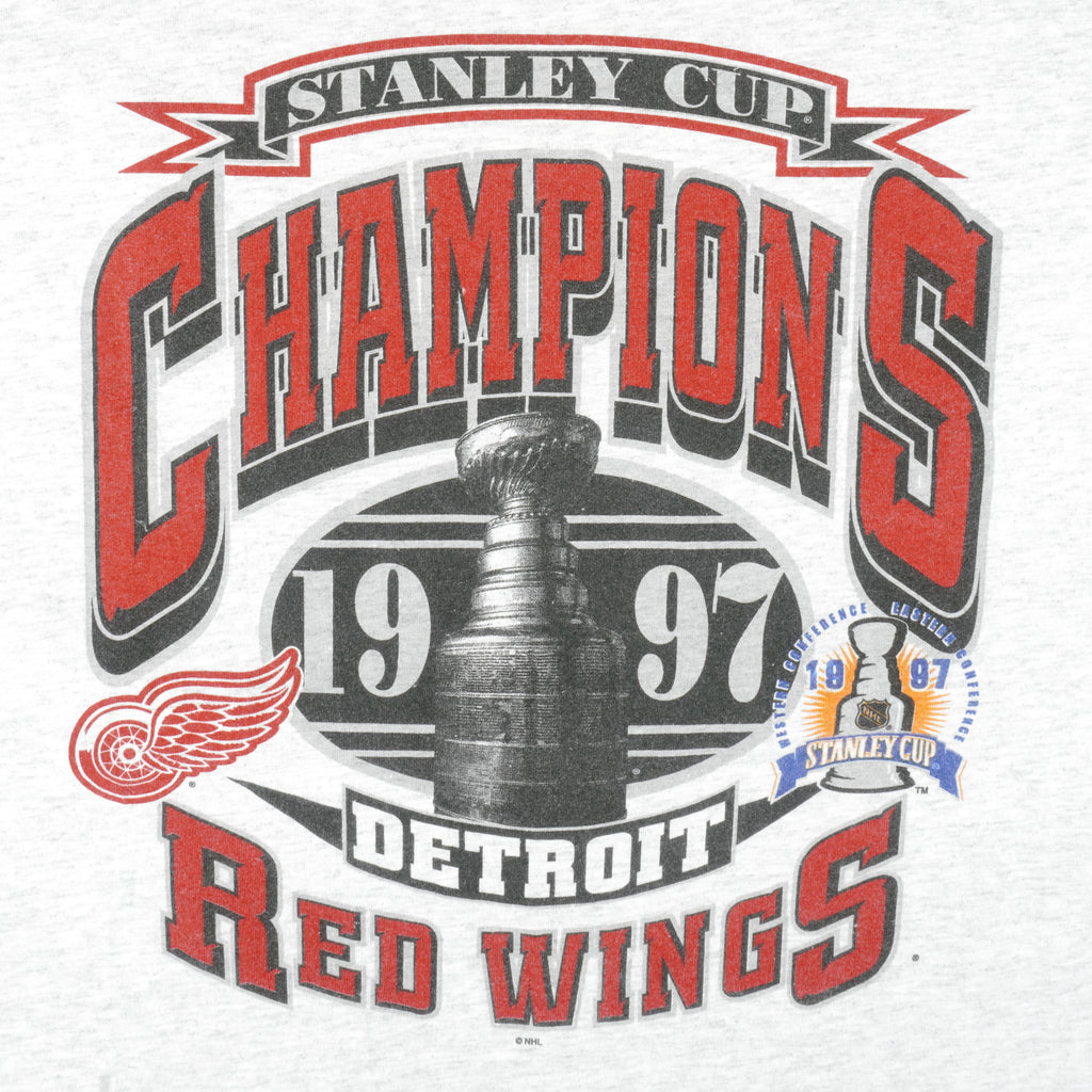 NHL (Gildan) - Detroit Red Wings Stanley Cup Champions T-Shirt 1997 X-Large Vintage Retro Hockey
