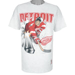 NHL (Nutmeg) - Detroit Red Wings Breakout Single Stitch T-Shirt 1994 Large Vintage Retro Hockey