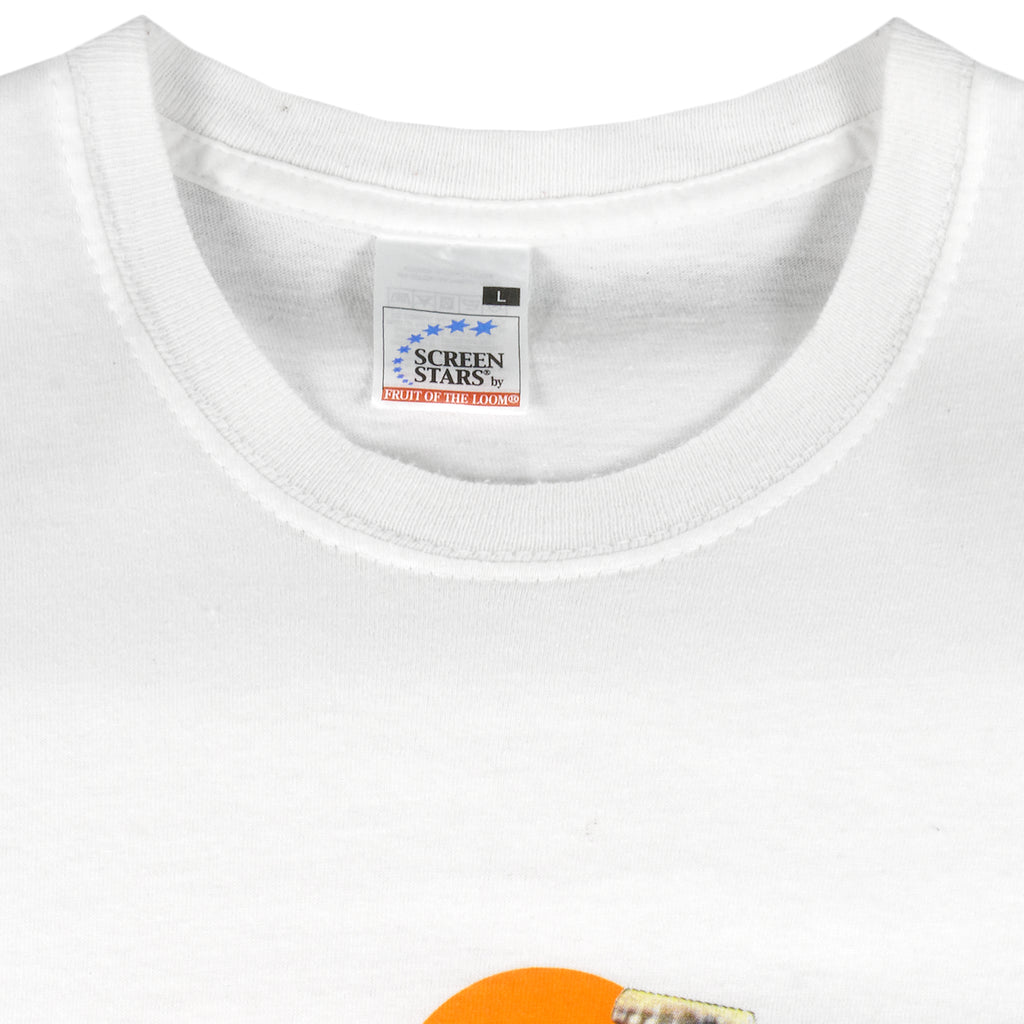 Vintage (Screen Star) - White Fanta Classic T-Shirt 1990s Large Vintage Retro