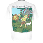 Vintage - The Adventure of Tintin In The Congo T-Shirt 1990s Large