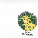 Vintage - White TINTIN In The Congo T-Shirt 1990s Large Vintage Retro