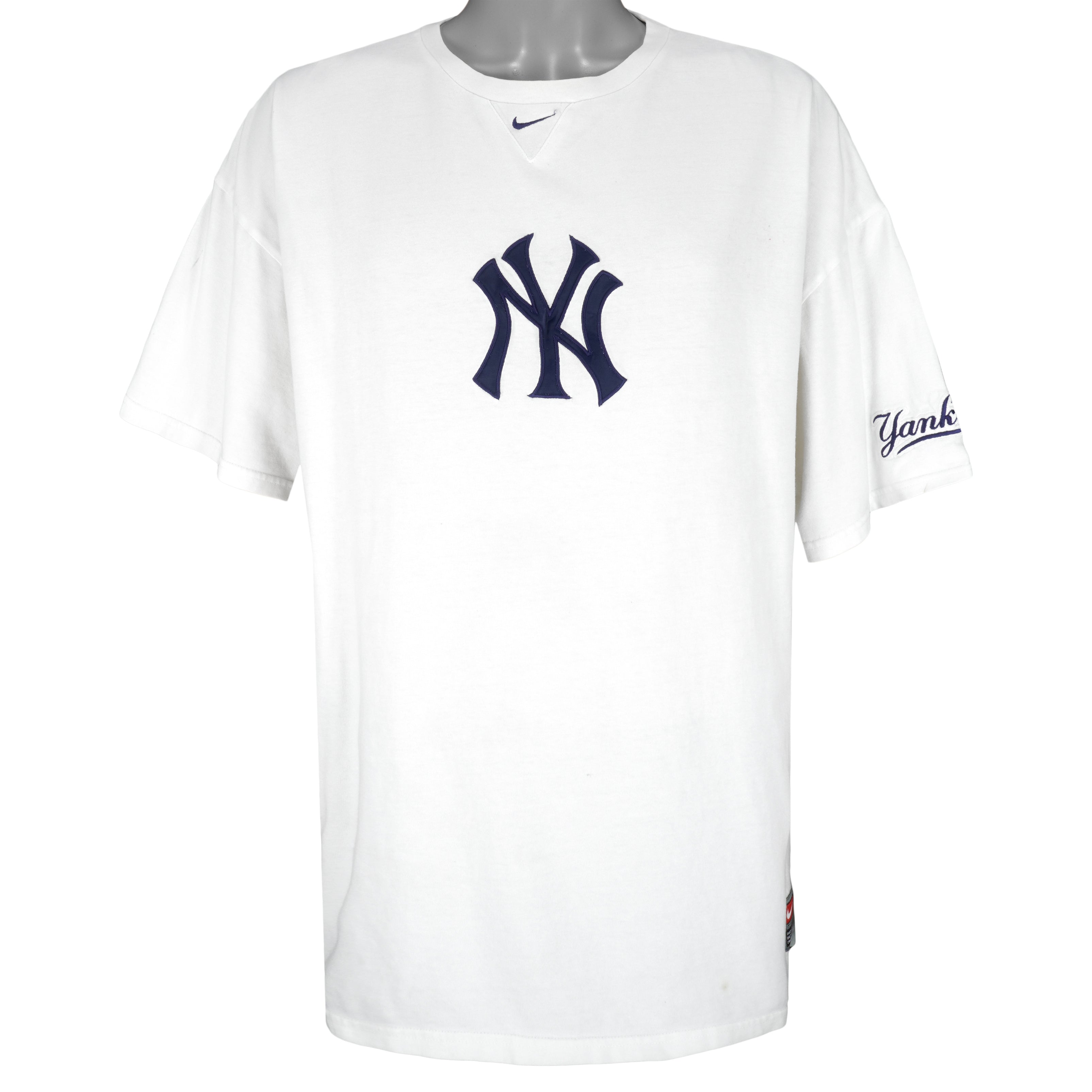Nike - New York Yankees Big Logo T-Shirt 1990s XX-Large Vintage Retro Baseball