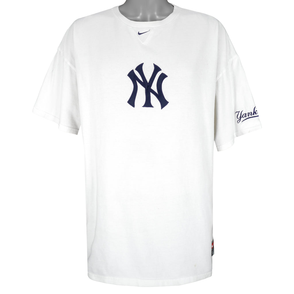 Nike - New York Yankees Big Logo T-Shirt 1990s XX-Large Vintage Retro Baseball