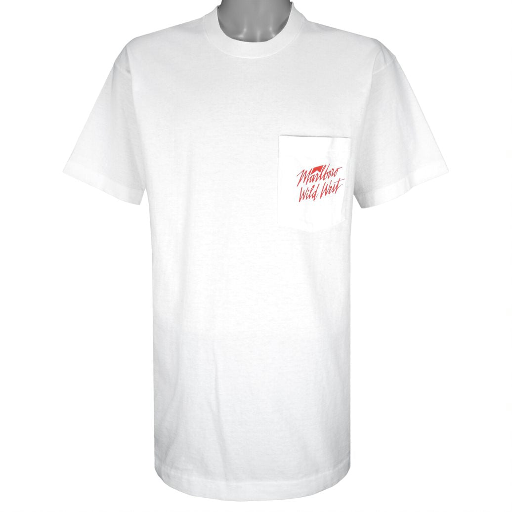 Vintage (Marlboro) - Wild West Collection Single Stitch T-Shirt 1990s Large Vintage Retro