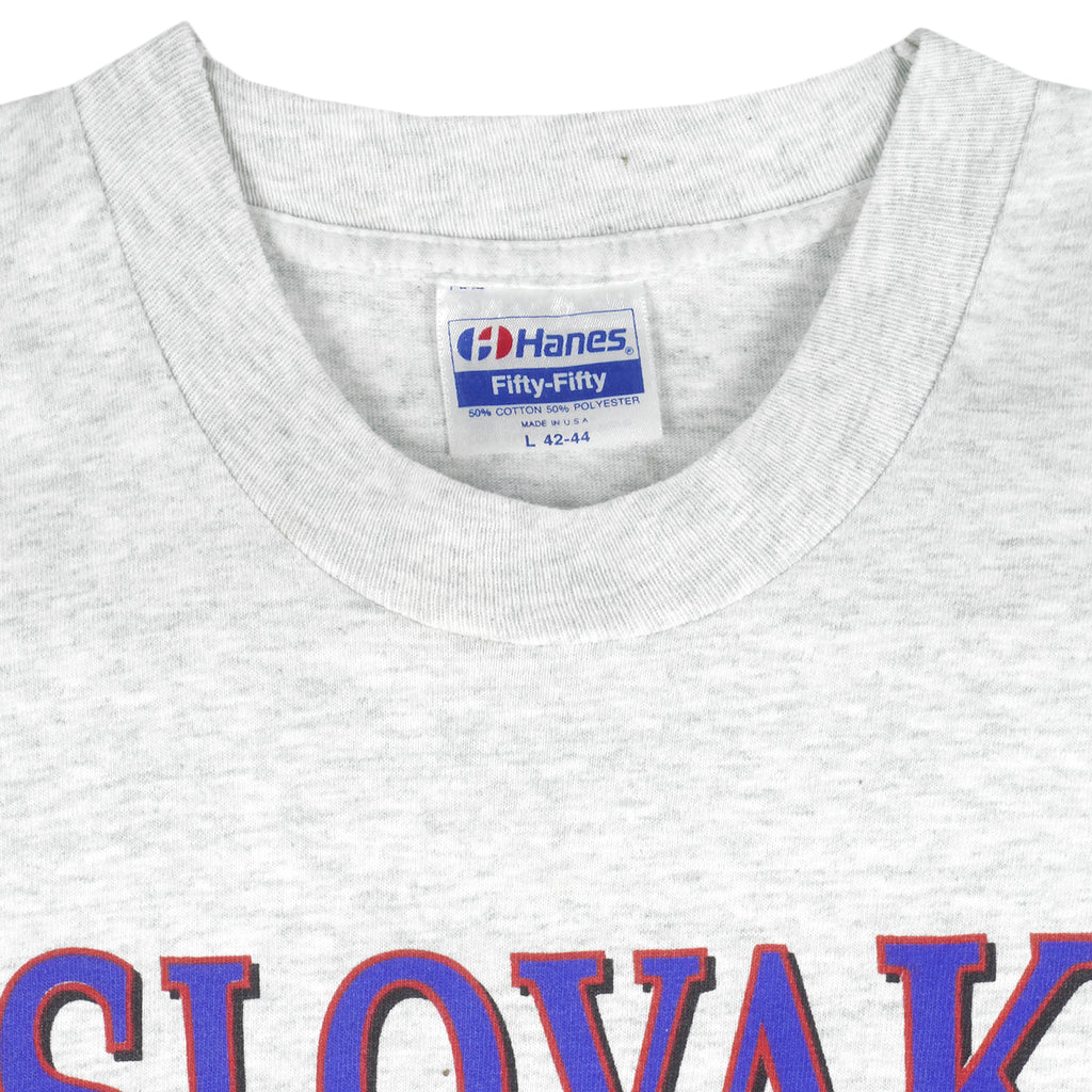 Vintage (Hanes) - Slovak Single Stitch T-Shirt 1990 Large Vintage Retro
