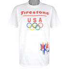Vintage (Miller) - Firestone USA Olympics Single Stitch T-Shirt 1990s X-Large Vintage Retro