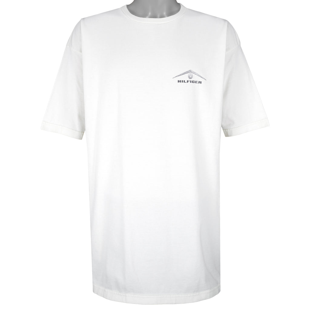 Tommy Hilfiger - White Established 1985 T-Shirt 1990s XX-Large Vintage Retro