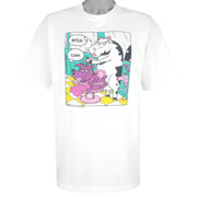 Vintage (Oneita) - Cow Bicth Single Stitch T-Shirt 1990s Large Vintage Retro