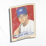 MLB (Hanes) - New York Yankees Billy Joel Playing Record T-Shirt 1990 Large Vintage Retro Baseball