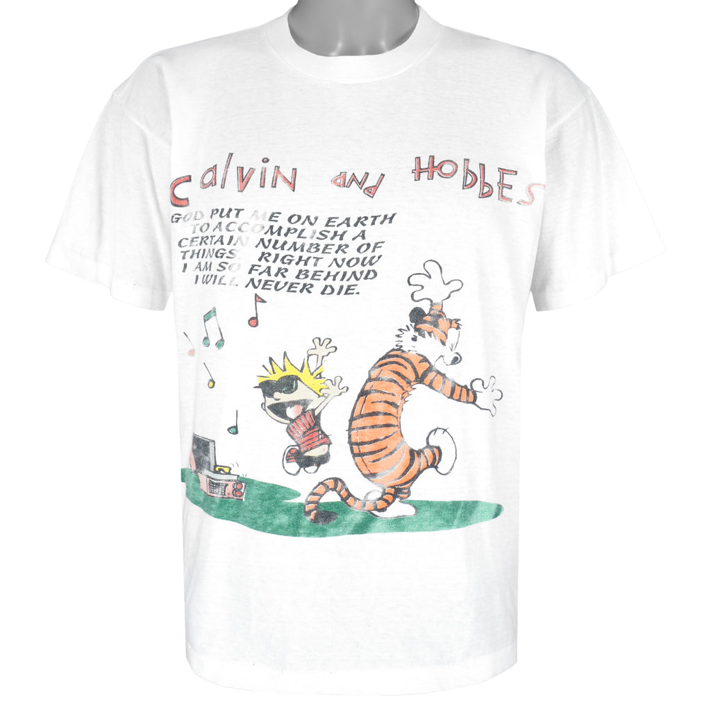 Vintage (Hanes) - Calvin Pnp Hobble Single Stitch T-Shirt 1990s Large Vintage Retro