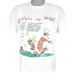 Vintage (Hanes) - Calvin And Hobbes Dancing Single Stitch T-Shirt 1990s Large