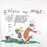 Vintage (Hanes) - Calvin And Hobbes Single Stitch T-Shirt 1990s Large Vintage Retro
