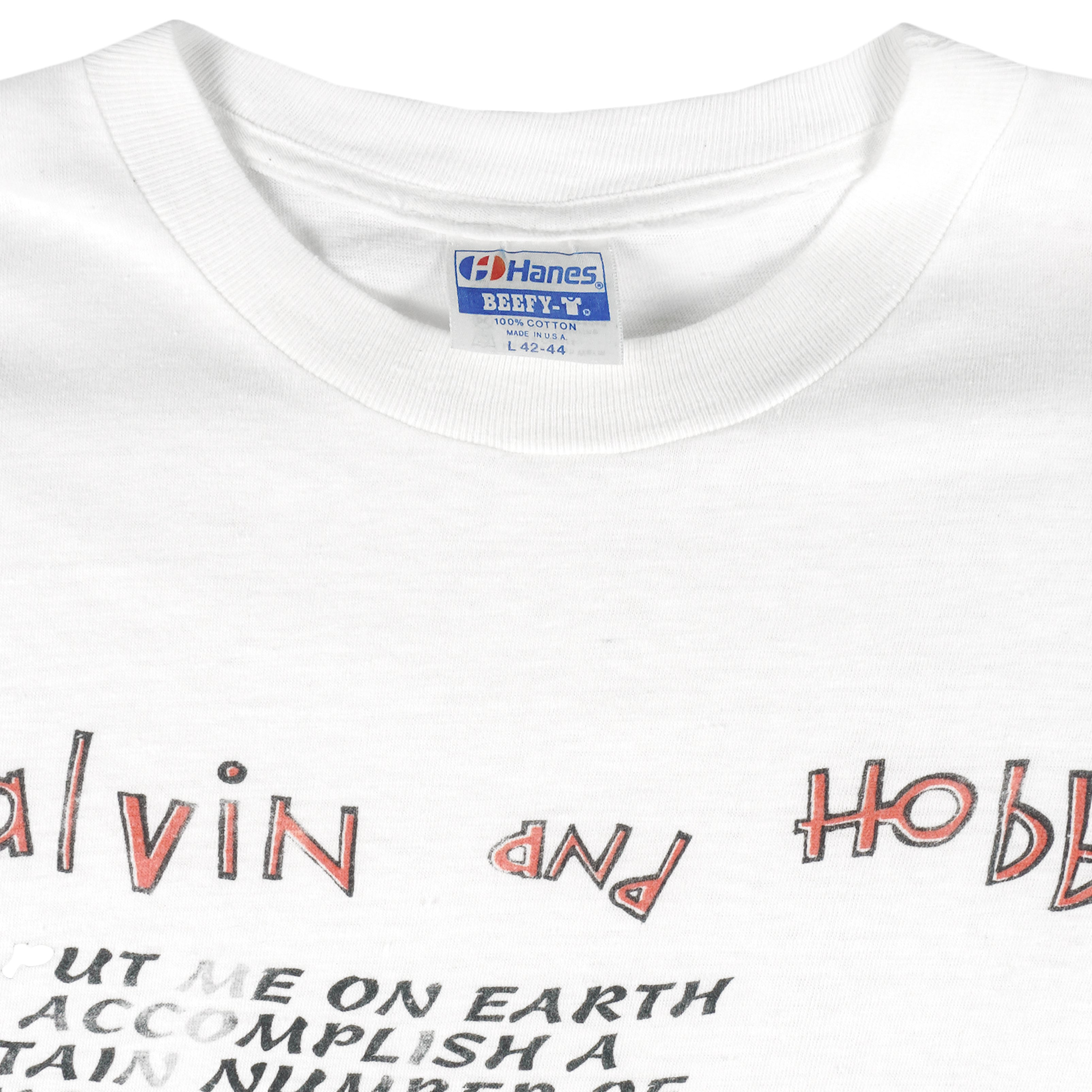 Vintage (Hanes) - Calvin Pnp Hobble Single Stitch T-Shirt 1990s Large Vintage Retro