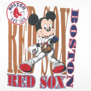 MLB (Belton) - Boston Red Sox X Mickey Mouse T-Shirt 1990s X-Large Vintage Retro Baseball
