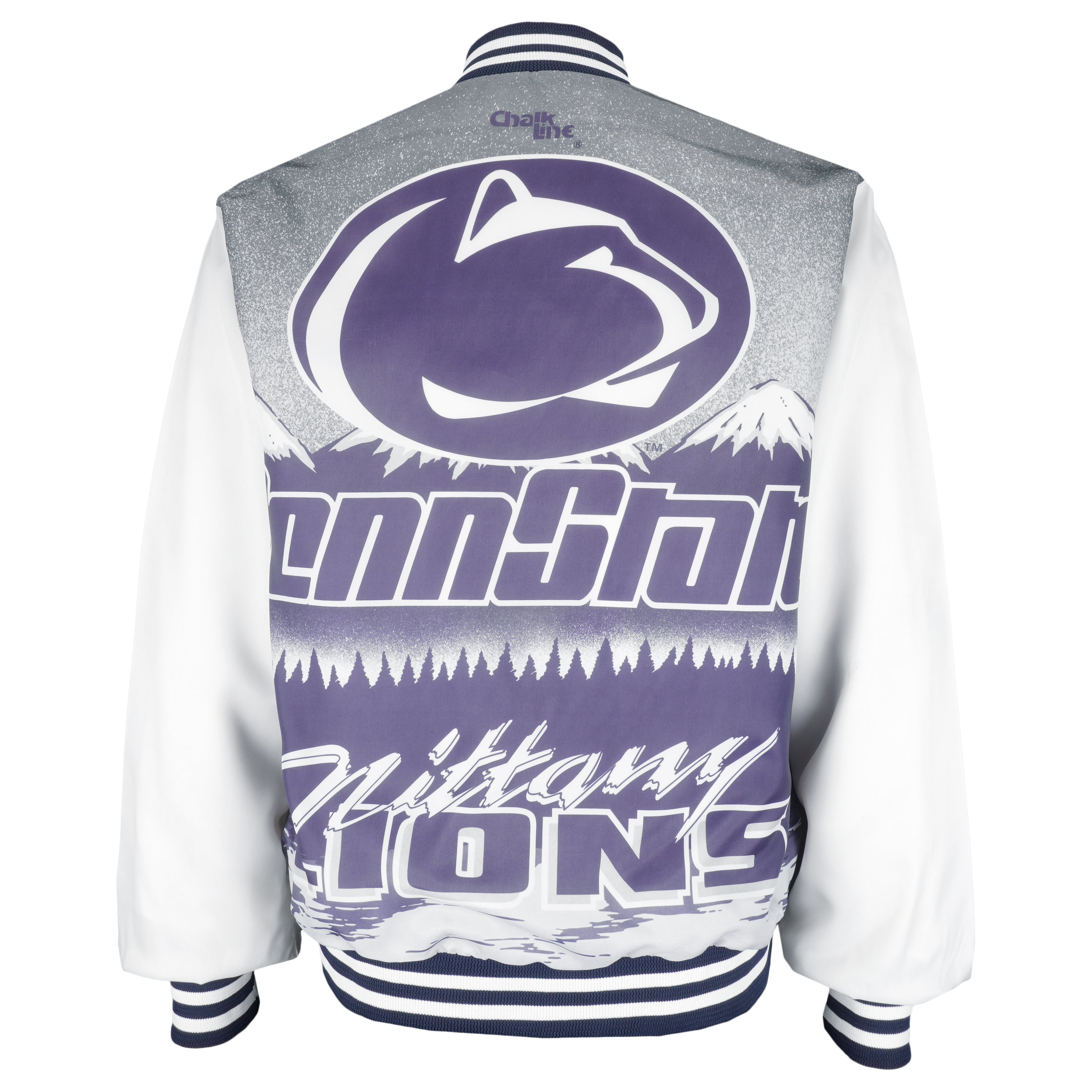 NCAA (Chalk Line) - Penn State Satin Jacket 1980s Medium Vintage Retro Football College