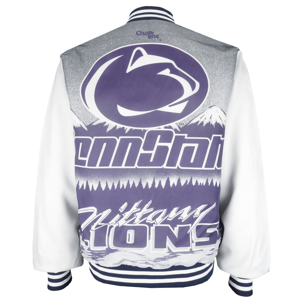 NCAA (Chalk Line) - Penn State Satin Jacket 1980s Medium Vintage Retro Football College