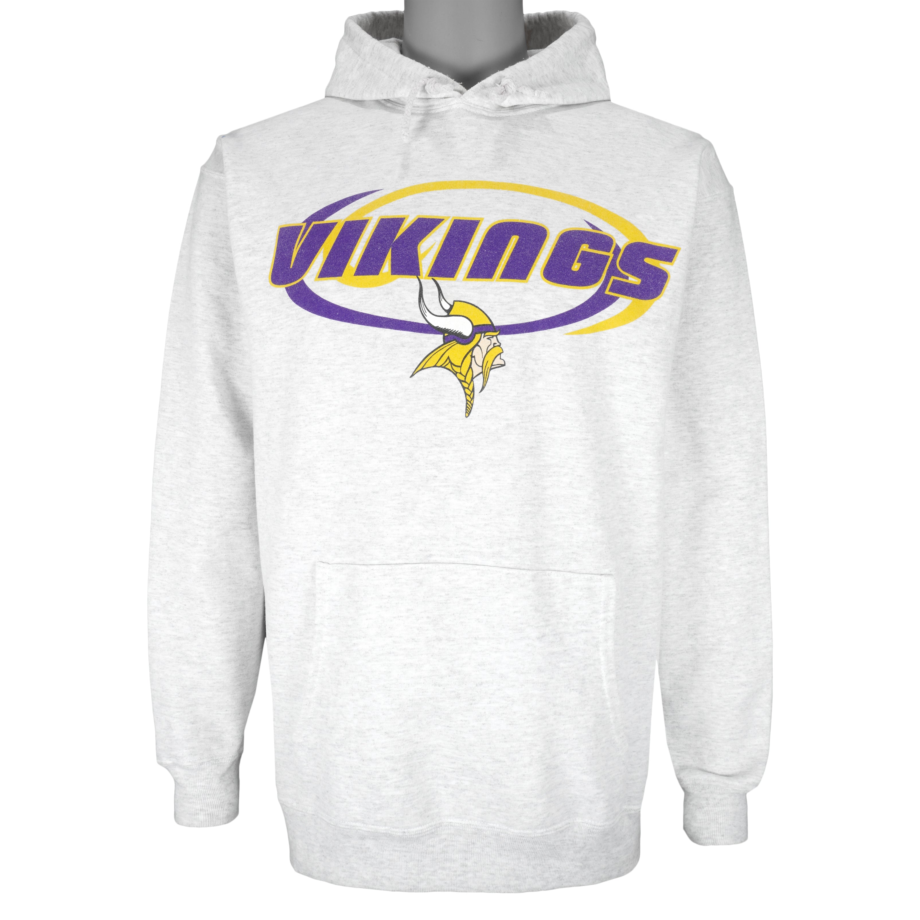 NFL (Dynasty) - Minnesota Vikings Hooded Sweatshirt 1990s Large Vintage Retro Football