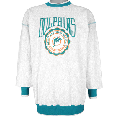 NFL (The Game) - Miami Dolphins Embroidered Crew Neck Sweatshirt 1990s X-Large