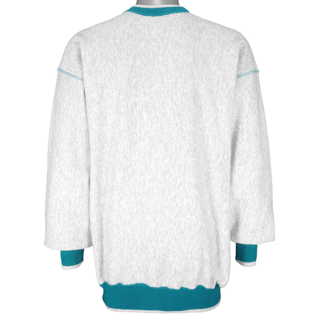 NFL (The Game) - Miami Dolphins Embroidered Crew Neck Sweatshirt 1990s X-Large Vintage Retro Football