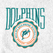 NFL (The Game) - Miami Dolphins Embroidered Crew Neck Sweatshirt 1990s X-Large Vintage Retro Football