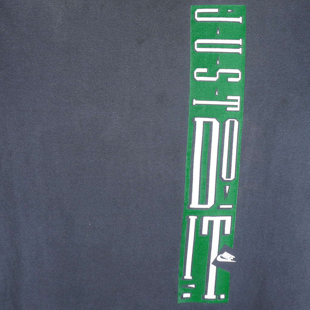 Nike - Black Just Do It T-Shirt 1990s Large Vintage Retro