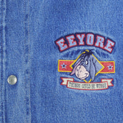 Disney - Eeyore Embroidered Button-Up Denim Jacket 1990s Medium Vintage Retro