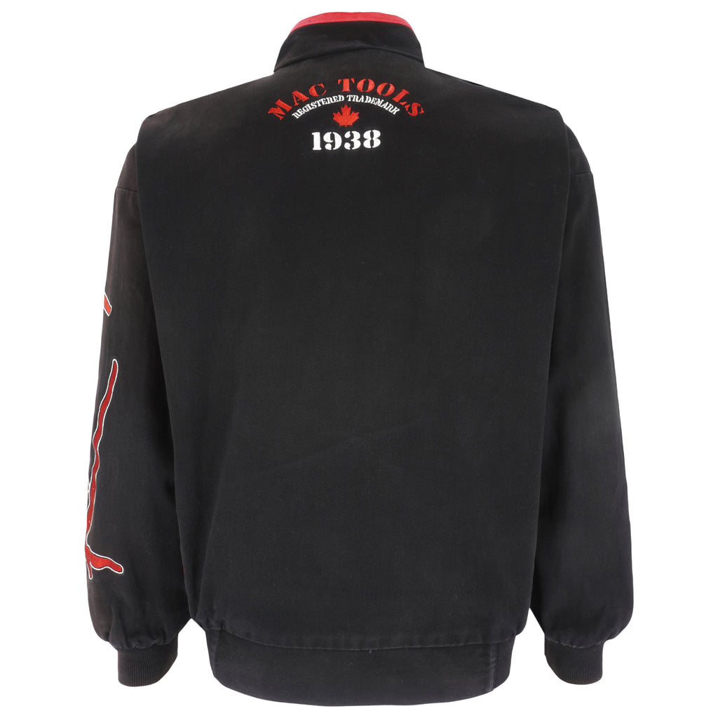 NASCAR - Mac Tools Zip-Up Racing Jacket 1990s Medium Vintage Retro
