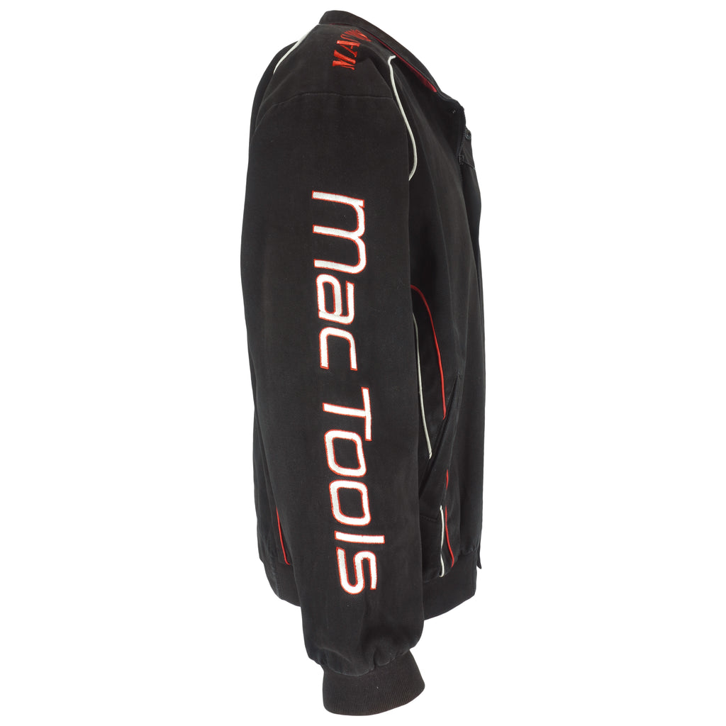 NASCAR - Mac Tools Zip-Up Racing Jacket 1990s Medium Vintage Retro