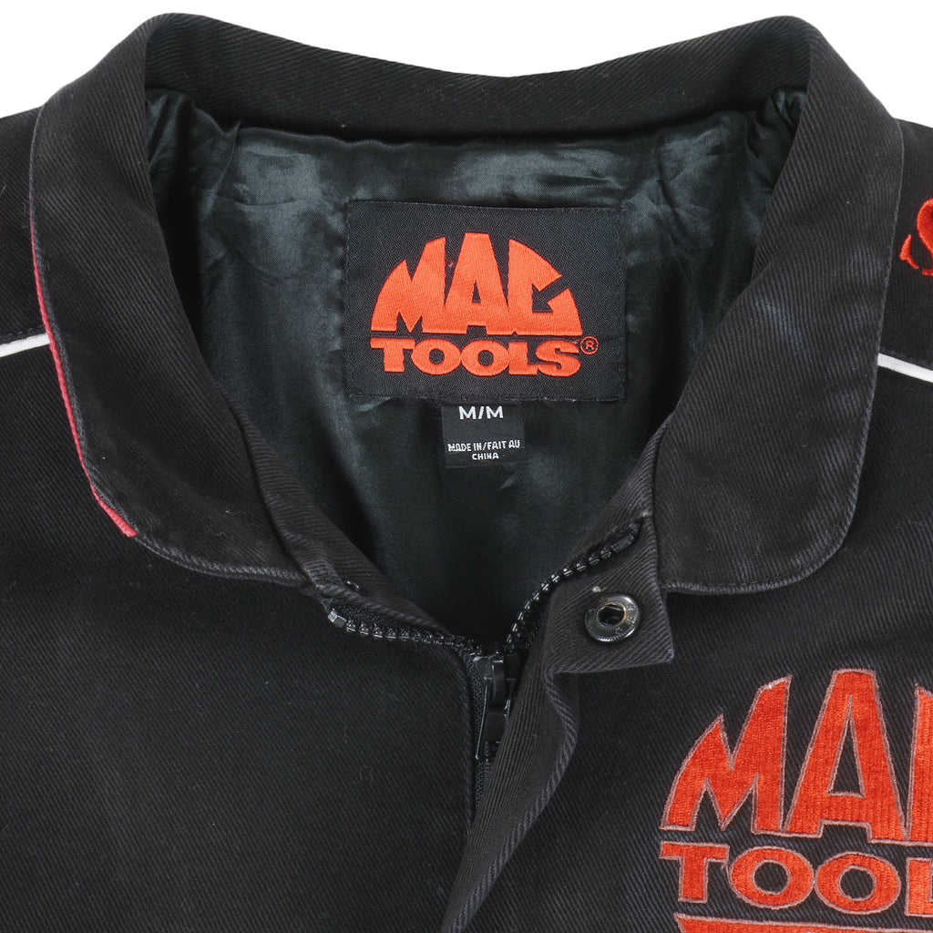 NASCAR - Mac Tools Zip-Up Racing Jacket 1990s Medium Vintage Retro