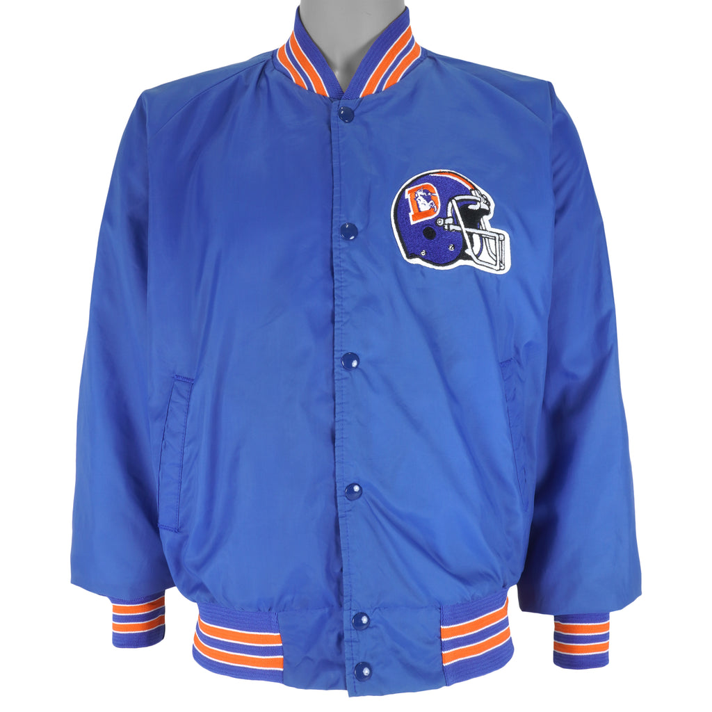 NFL (Chalk Line) - Denver Broncos Embroidered Button-Up Jacket 1990s X-Large Vintage Retro Football