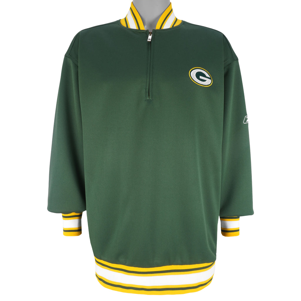 Reebok - Green Bay Packers Pullover Track Jacket 2000s X-Large Vintage Retro Football