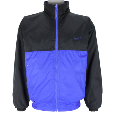 Nike - Blue with Black Reversible Windbreaker 1990s Large