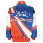 NASCAR - Red & Blue Ford Zip-Up Racing Jacket 1990s Large Vintage Retro