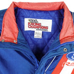 NASCAR - Red & Blue Ford Zip-Up Racing Jacket 1990s Large Vintage Retro