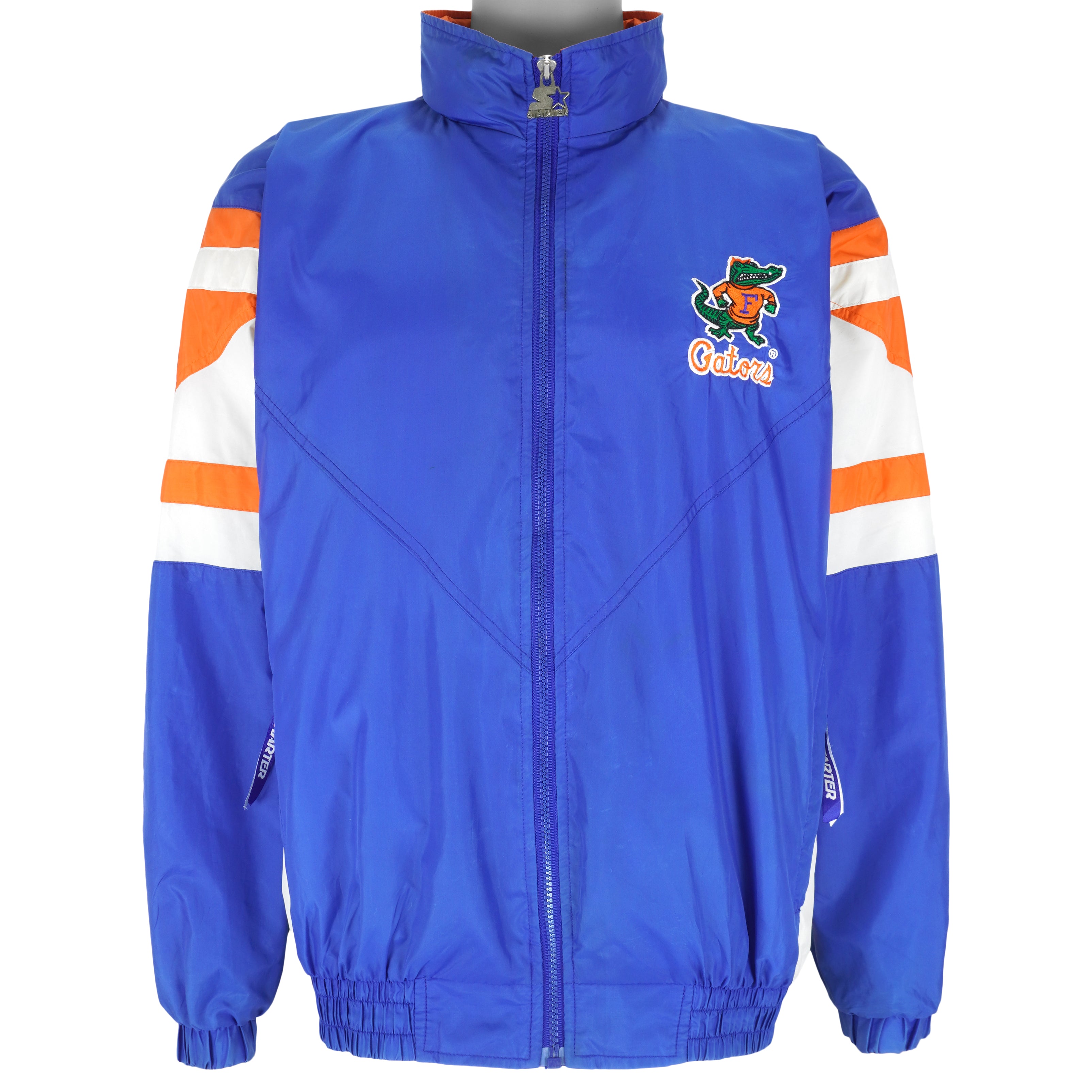 Starter - Florida Gators Zip -Up Embroidered Windbreaker 1990s Large Vintage Retro College