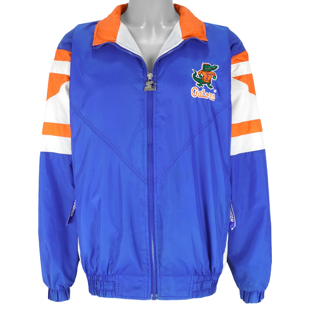 Starter - Florida Gators Zip -Up Embroidered Windbreaker 1990s Large Vintage Retro College
