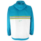 Nike - Blue 1/4 Zip Hooded Windbreaker 2000s Large Vintage Retro