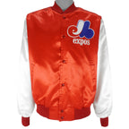 MLB (Chalk Line) - Montreal Expos Satin Jacket 1980s X-Large Vintage Retro Baseball